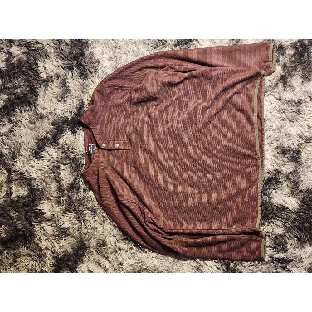 Mens waffle knit thermal Lands End XL Long Sleeve Baggy Layers